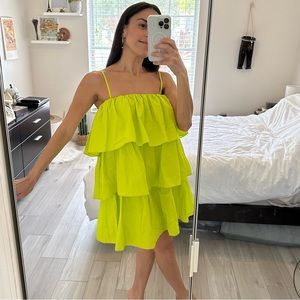 NWT tiered lime mini dress from day + moon